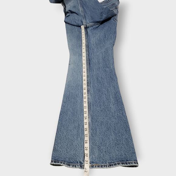 Levi's 70s High Flare Jeans Medium Blue Denim Womens Sz 27x32 Retro Casual - Picture 13 of 14